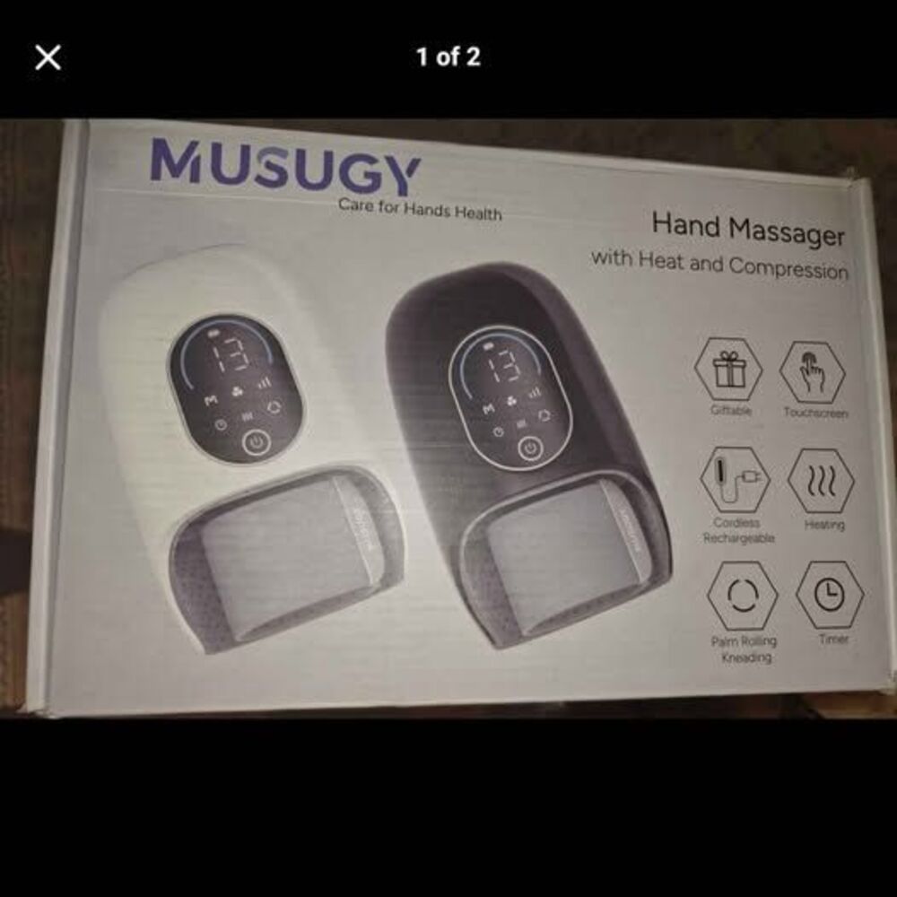 MUSUGY Hand Massager with Heat and Compression - New